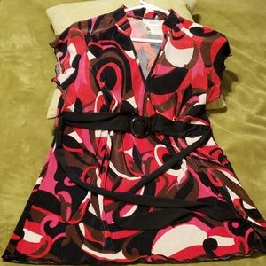 Nick & Sarah, short sleeve, tie back Blouse